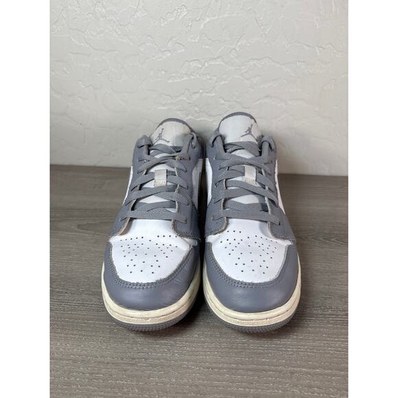 Air Jordan 1 Low Vintage Stealth Grey White 553560-053 Size 7Y Sneakers - Picture 3 of 9